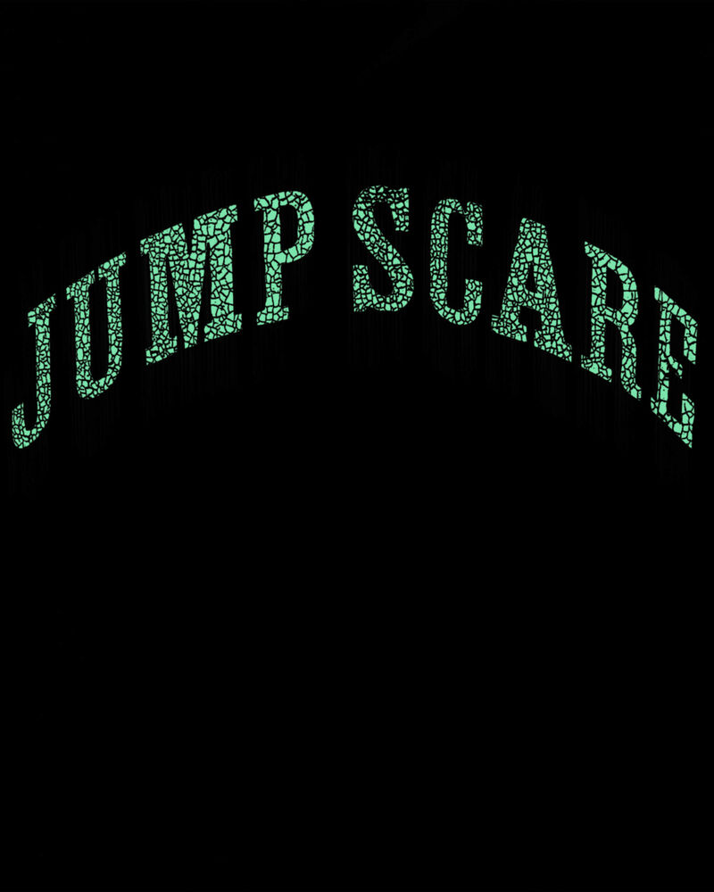 Boys 'Jump Scare' Halloween French Terry Hoodie - Black/White, image 4 of 5 slides