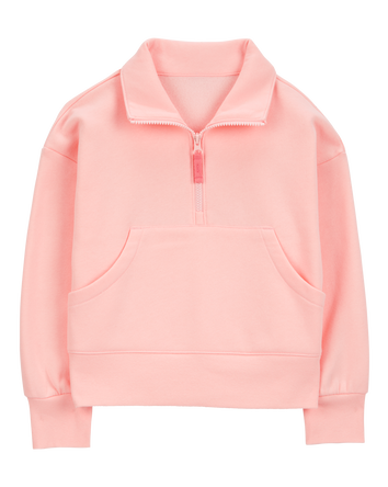 Kid Half-Zip Fleece Pullover - Pink, 
