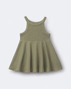 Toddler Girl Smocked Peplum Top - Olive, image 1 of 2 slides