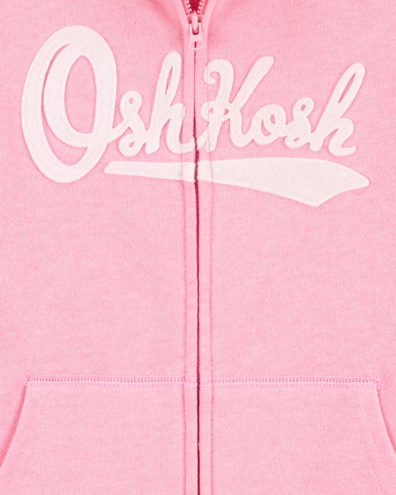 Enfant Blouson OshKosh à logo à fermeture à glissière - Rose, image 2 sur 3 diapositives