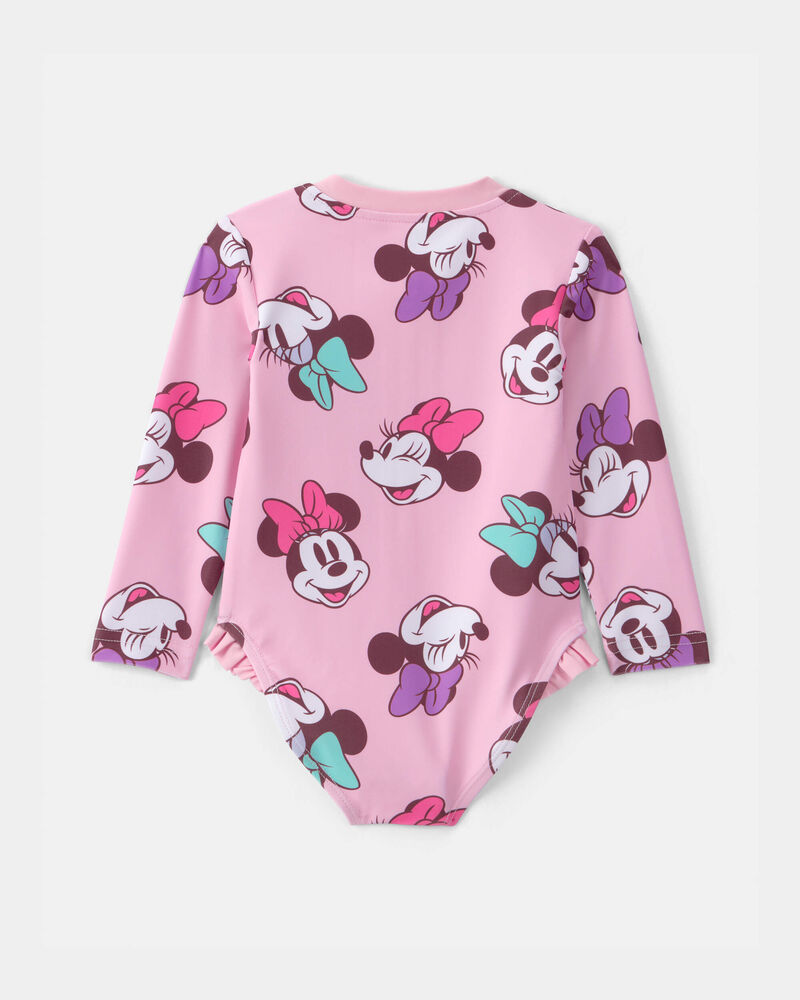 B&eacute;b&eacute; fille - Maillot de bain 1 pi&egrave;ce guingan Disney&copy; Minnie Mouse - Rose, image 3 sur 4 diapositives