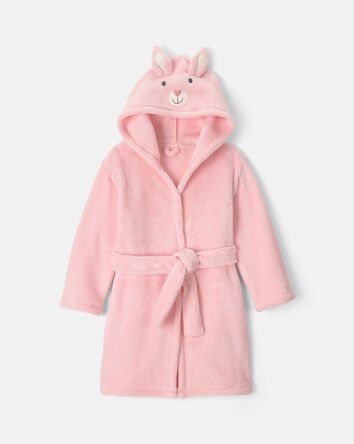 Tout-petit - Robe de chambre en molleton &agrave; capuchon &agrave; th&egrave;me de lapins &ndash; Rose, 