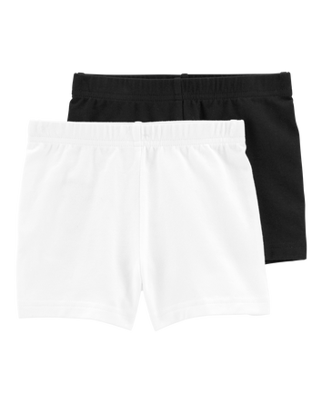 Toddler Girls Toddler 2 Pack Black White Bike Shorts 5T Carter s