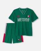 Ensemble 2 pi&egrave;ces chandail de soccer et short Umbro du Mexique pour jeune - Vert/Blanc/Rouge, image 1 sur 12 diapositives