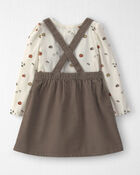 Toddler Girl 2-Piece Organic Cotton Corduroy Jumper Set, image 2 of 6 slides