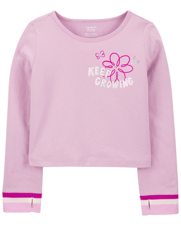Kid Keep Growing Floral Long-Sleeve Tee, 
