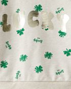 Tout-petit fille - Ensemble pantalon et chandail en jersey bouclette pour la Saint-Patrick - Cr&egrave;me, image 3 sur 3 diapositives