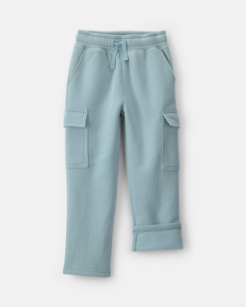 Boys Fleece Cargo Pants - Blue, image 3 of 6 slides