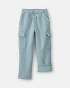 Boys Fleece Cargo Pants - Blue, image 3 of 6 slides