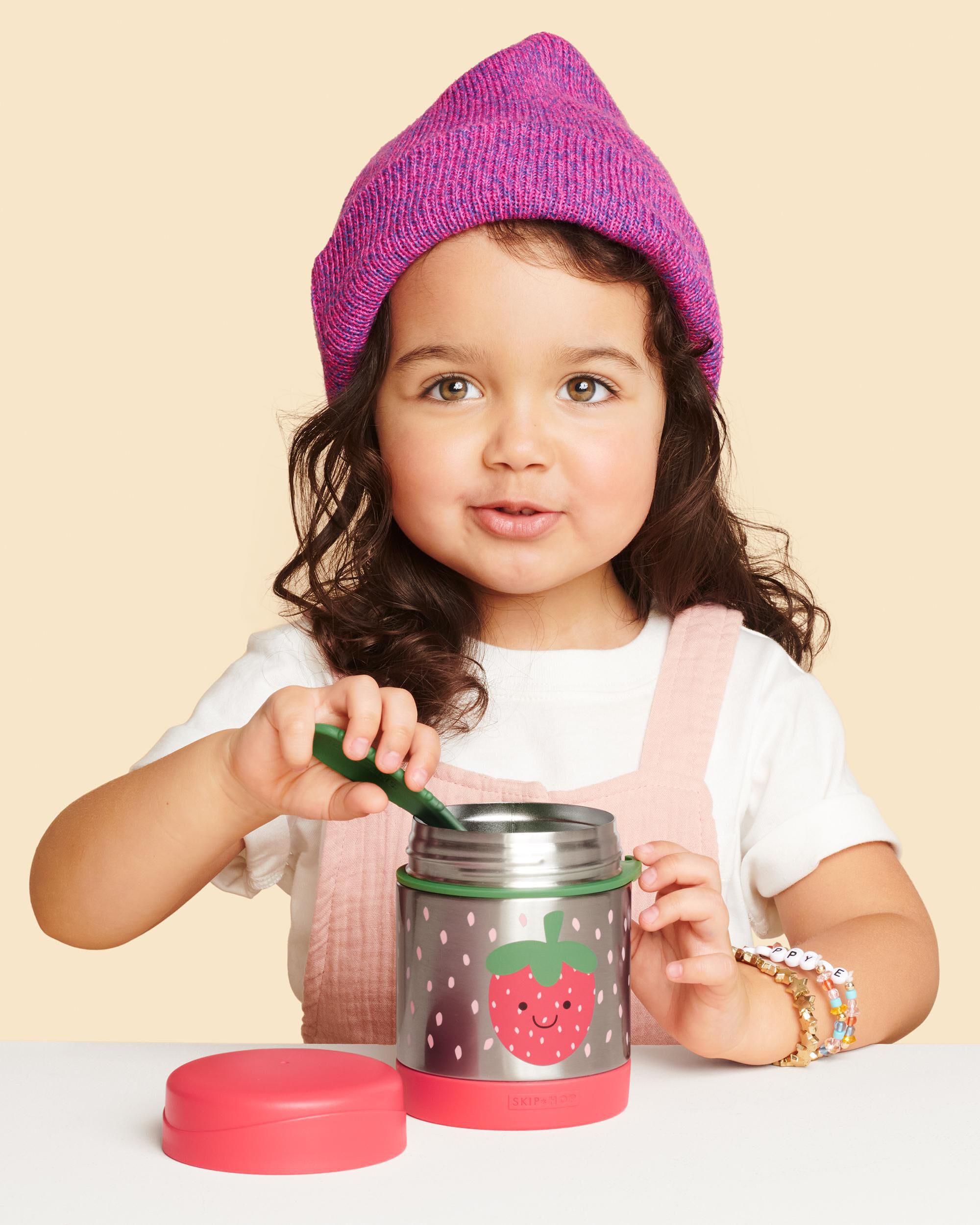 Insulated little kid food jar top