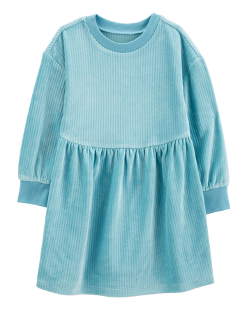 Toddler Long-Sleeve Velour Dress, 