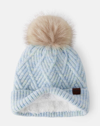 Toddler Girl KOMBI Diamond Pompom Hat , 