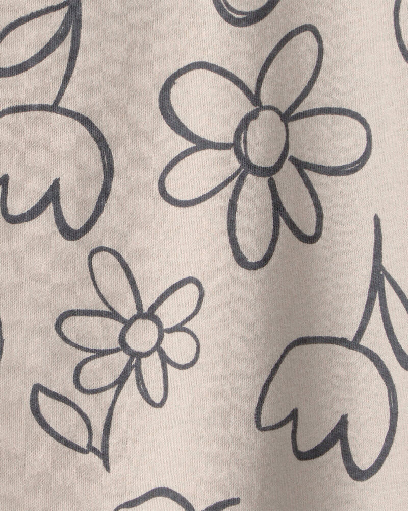 Baby Girl Ladybug Floral Top - Brown, image 2 of 3 slides