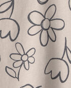 Baby Girl Ladybug Floral Top - Brown, image 2 of 3 slides
