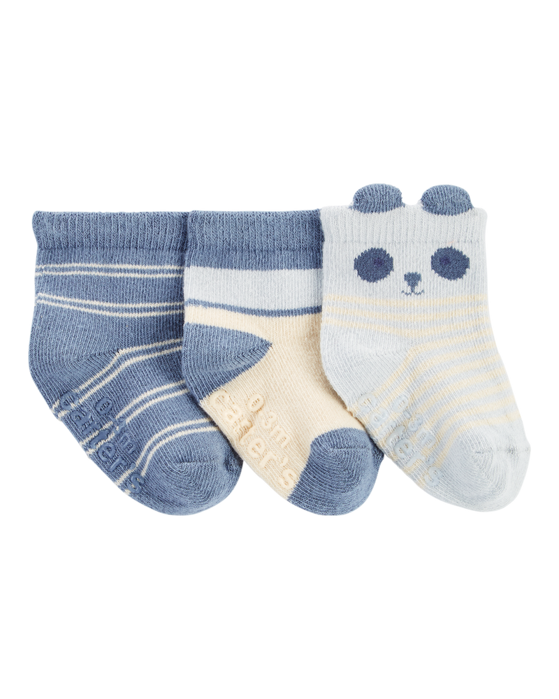 Baby 3-Pack Panda Booties, image 1 of 5 slides