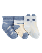 Baby 3-Pack Panda Booties, image 1 of 5 slides