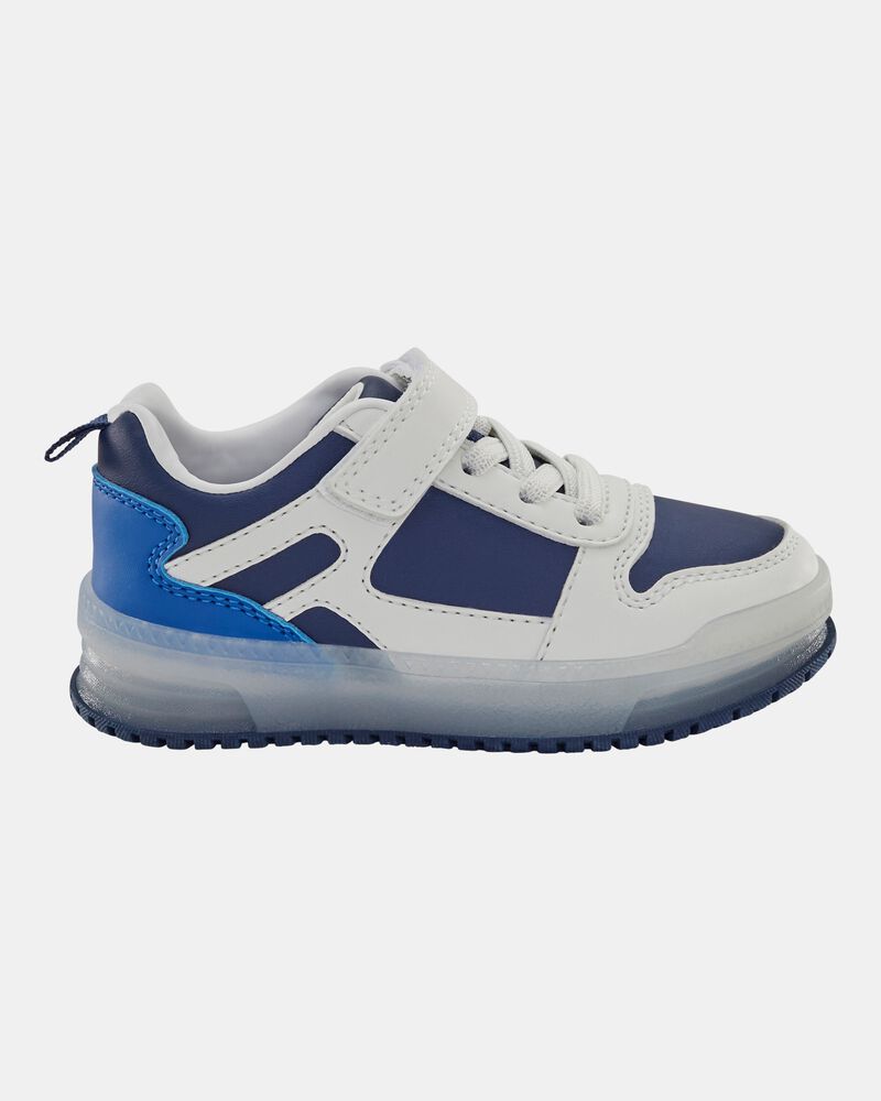 Toddler Light-Up Casual Sneakers - White/Navy, image 3 of 8 slides