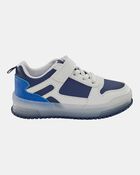 Toddler Light-Up Casual Sneakers - White/Navy, image 3 of 8 slides