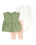 Baby 3-Piece Double Knit Little Vest Set, image 1 of 4 slides