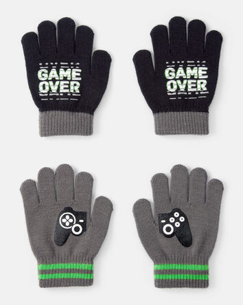 Girls KOMBI 2-Pack Knit Gloves, 