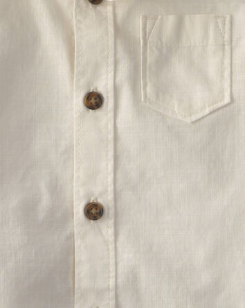 B&eacute;b&eacute; gar&ccedil;on - Ensemble 2 pi&egrave;ces chemise boutonn&eacute;e boutonn&eacute;e et short en chambray - Ivoire/Brun, 