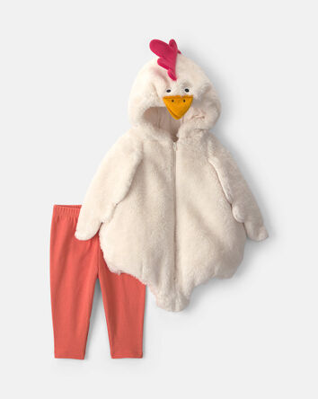 B&eacute;b&eacute; - Costume d&rsquo;Halloween 2 pi&egrave;ces &agrave; manches longues de th&egrave;me poulet &ndash; Cr&egrave;me, 