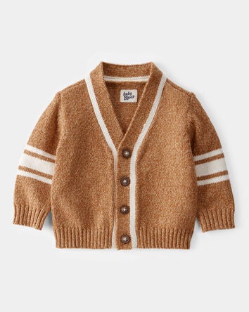 Baby Varsity Button-Down Sweater - Brown, 