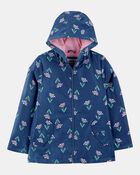Girls Colour Changing Rain Jacket - Navy, image 3 of 6 slides
