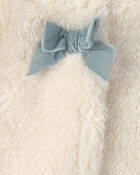Baby Girl 3-Piece Floral Teddy Fleece Layering Set - Blue/Cream, image 3 of 5 slides