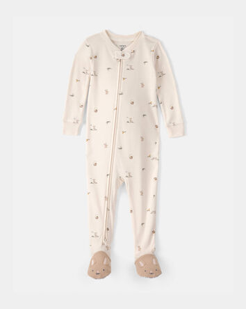 Baby Easter Bunny 100% Cotton Snug Fit 1-Piece Pyjama - Cream, 