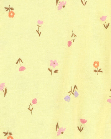 Baby Girl 3-Piece Floral Outfit Set - Yellow/Chambray, 