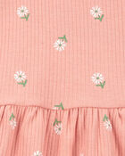 Baby 2-Piece Floral Ribbed Outfit Set, image 2 of 3 slides