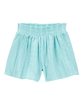 Kid Pull-On Smocked Shorts, 