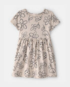 Toddler Girl Floral Ladybug Short-Sleeve Dress - Brown, image 1 of 4 slides