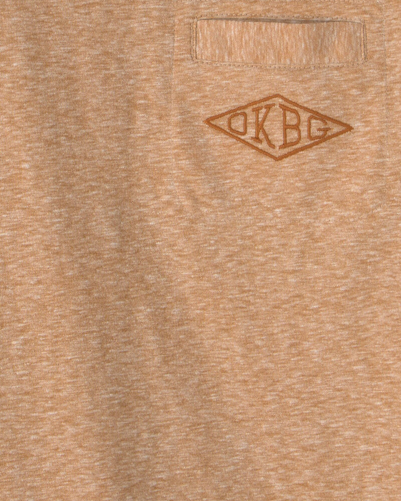Gar&ccedil;ons - T-shirt manches longues &agrave; logo OKBG - Brun, image 2 sur 2 diapositives