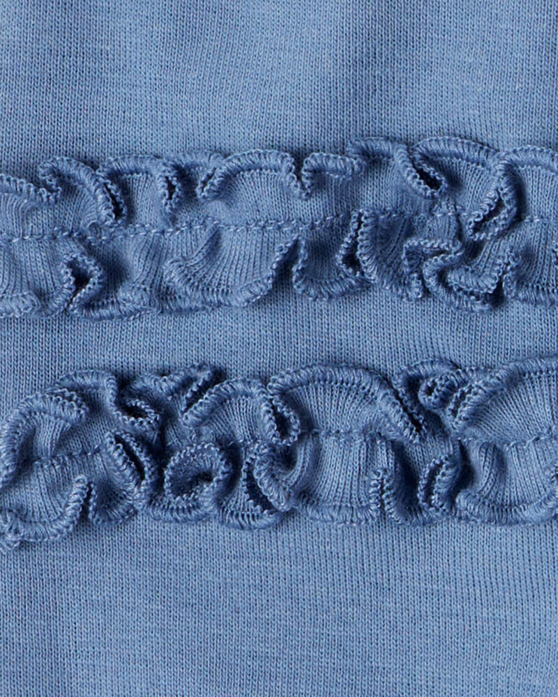B&eacute;b&eacute; fille - Emballage de 2 pantalons en coton &agrave; enfiler&nbsp;&ndash; Bleu, rose, image 4 sur 5 diapositives