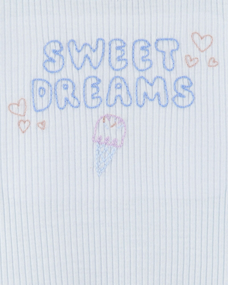 Tout-petit fille - Pyjama 2 pièces décontracté imprimé de crème glacée - Bleu, image 3 sur 4 diapositives