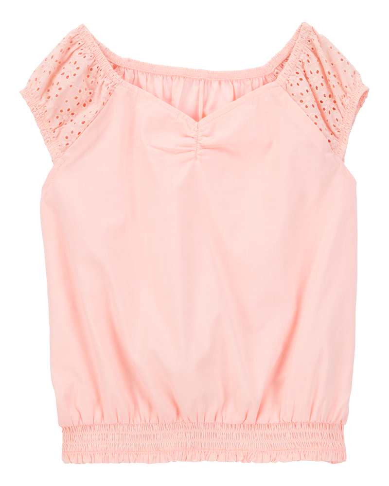 Kid Solid Sleeveless Fashion Top - Pink, image 1 of 3 slides