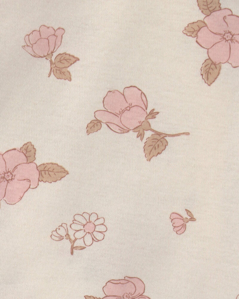 B&eacute;b&eacute; fille - Ensemble 3 pi&egrave;ces haut manches longues et pantalon &agrave; motif floral - Cr&egrave;me, image 5 sur 5 diapositives