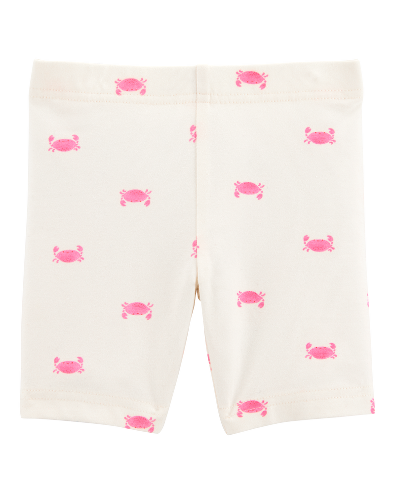 Toddler Girl Crab Print Bike Shorts, image 4 of 6 slides