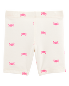Toddler Girl Crab Print Bike Shorts, image 4 of 6 slides