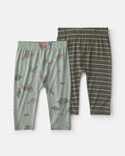 Baby Boy 2-Pack Desert PurelySoft&trade; Pull-On Pants - Green, image 1 of 7 slides