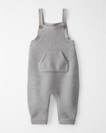 Baby Organic Cotton Sweater Knit Overalls, 