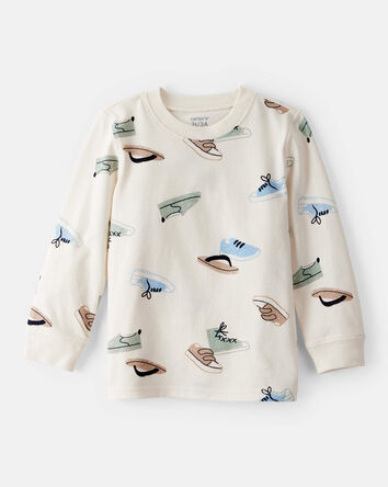 Toddler Boy Long-Sleeve Pullover Sweatshirt - Cream, 