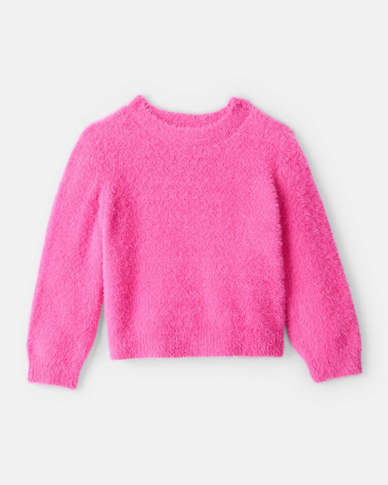 Toddler Girl Brushed Sweater - Pink, image 1 of 3 slides