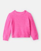Toddler Girl Brushed Sweater - Pink, image 1 of 3 slides