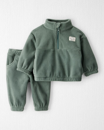 Bébé fille - Ensemble 2 pièces en micromolleton recyclé, 