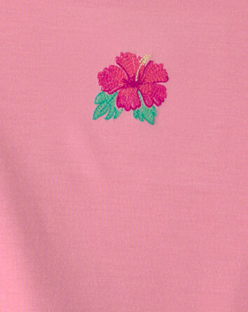 Girls 2-Piece Flower Sleeveless Pajama Set - Pink, 