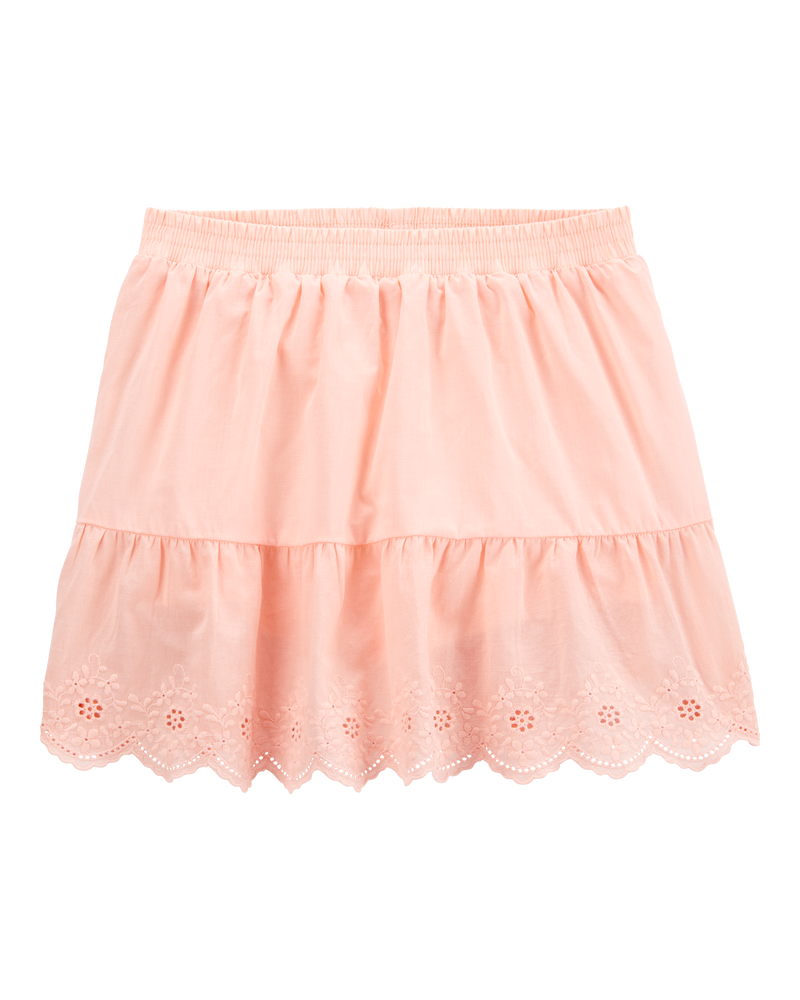 Kid Eyelet Skort - Pink, image 1 of 4 slides