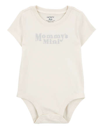 Bébé Cache-couche à manches courtes « Mommy’s mini » - Crème, 